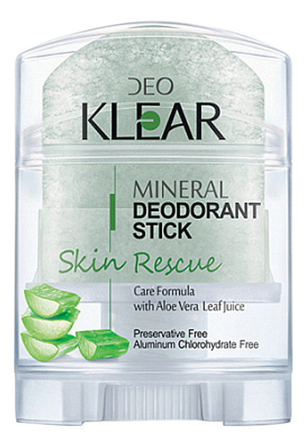 Дезодорант-кристалл "DEOKLEAR" кристалл-минерал АЛОЭ  70 гр