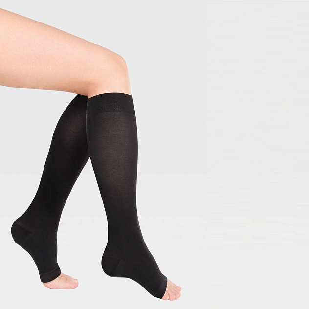 Гольфы компрессионные (открытый носок) 1 класс Idealista ID-210